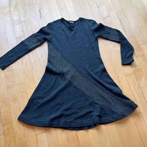 Girls dress size 12. Gray with silver studs.